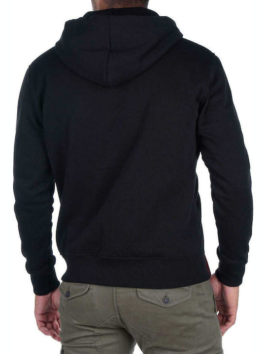 Basic Cardigan With Black Hood
