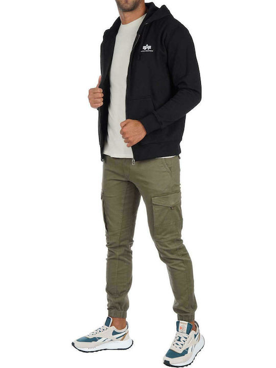 Basic Cardigan With Black Hood