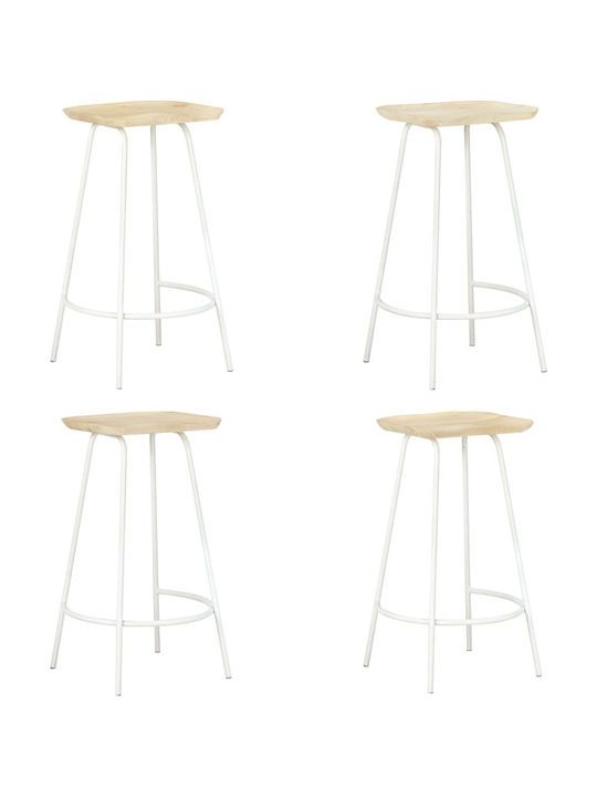 Stool Bar Wooden Mango wood 4pcs 38x36x74cm