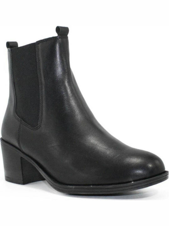 Caprice Leather Women's Chelsea Boots Black