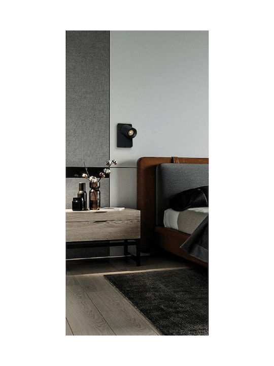 Viokef Steven Single Spot with Socket GU10 in Black Color