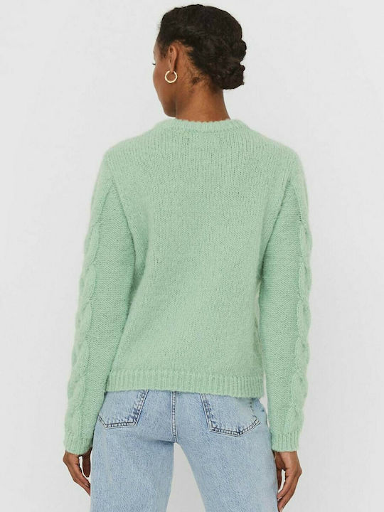 Vero Moda Women's Long Sleeve Sweater Soft Green