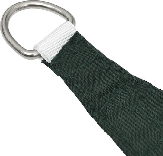 vidaXL Triangle Shade Sail Green With Hoop & with PU Coating 5x6x6m made of Oxford fabric