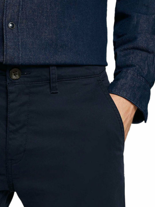 Travis Παντελόνι Chino Ελαστικό σε Slim Εφαρμογή Sky Captain Blue