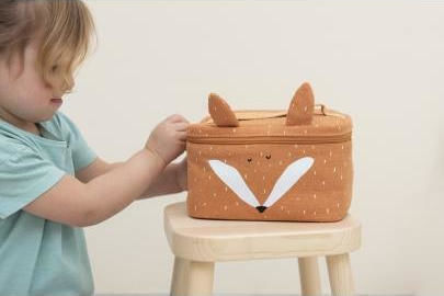 Trixie Mr. Fox School Hand Lunch Bag 3lt Brown Unicorns 20 x 14 x 14cm