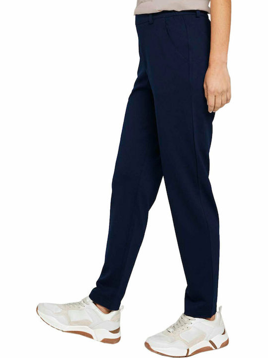 Women's Fabric Trousers Relaxed Fit Sky Captain Blue
