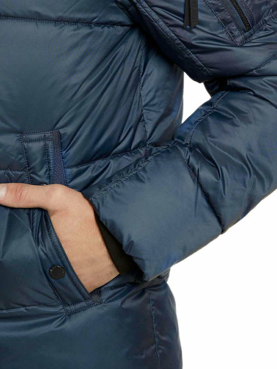 Winter Jacket Puffer Dark Denim Blue