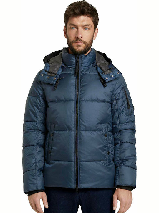 Winter Jacket Puffer Dark Denim Blue