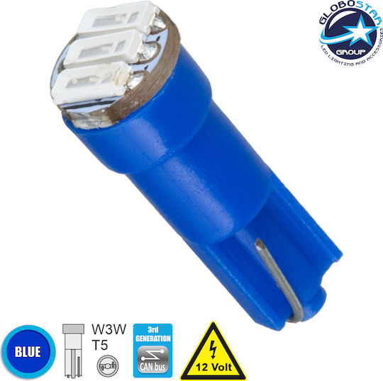 GloboStar Lamps Car & Motorcycle T5 LED 6000K Cold White 12V 0.1W 1pcs