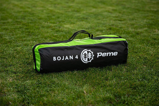 Peme Bojan 4 Χειμερινή Σκηνή Camping Τούνελ Μαύρη με Διπλό Πανί για 4 Άτομα 410x220x140εκ. SP