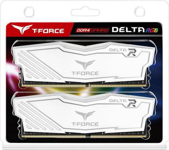 TeamGroup Delta RGB DDR4 16GB RAM με 2x8GB Modules και Ταχύτητα 3200 για Desktop
