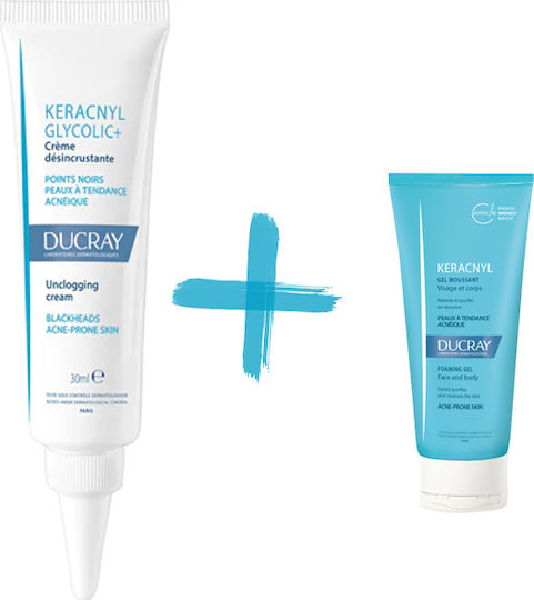 Ducray Keracnyl Gel Hautpflegeset für Gesichtsreinigung & Akne