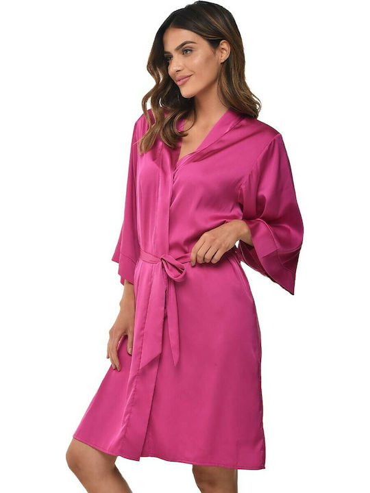 Bonatti Damen Satin Robe Fuchsie Maida