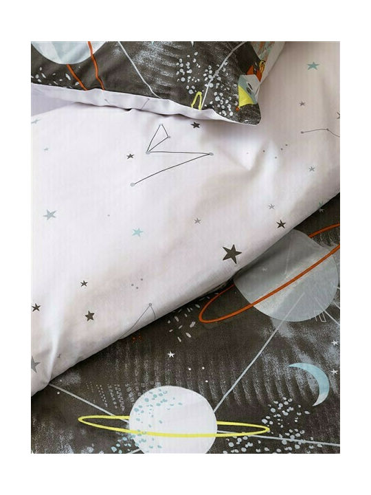 Nima Kids Duvet Single Outerspace Gray 160x240cm