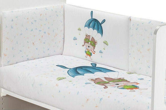 Interbaby Set Für Krippe Paratrooper Blau 3Stück