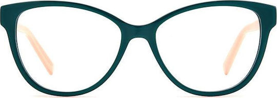 Missoni Plastic Eyeglass Frame Butterfly Green MMI 0075 IWB