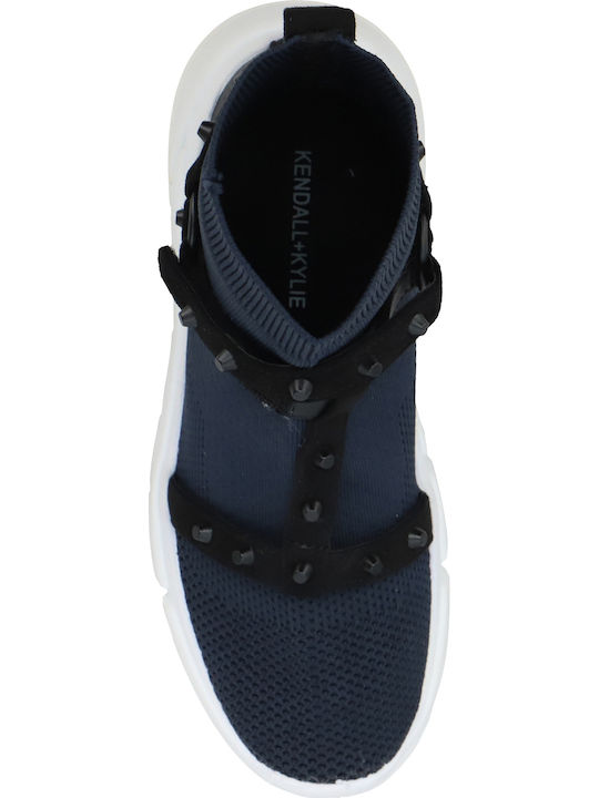 Cage Γυναικεία Μποτάκια με Πλατφόρμα Navy Μπλε