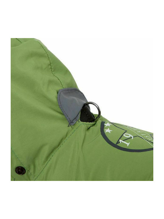 Kerbl Vancouver Μπουφάν Σκύλου Fleece / Αδιάβροχο / Αντιανεμικό με Κουκούλα Πράσινο με Μήκος Ράχης 45 εκ.