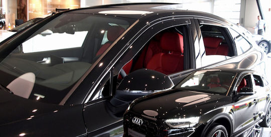 Heko Set of Windbreakers Front and Rear Car Dark Fime for Audi Q5 4pcs