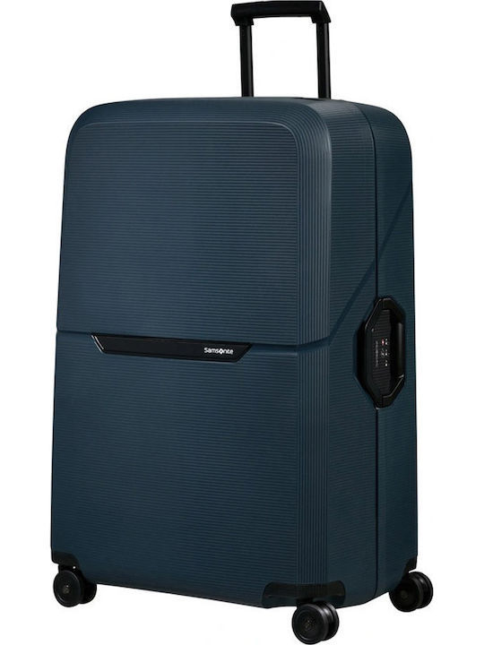 Samsonite MAGNUM Large Hard Navy Blue Suitcase With 4 Wheels Height 75cm