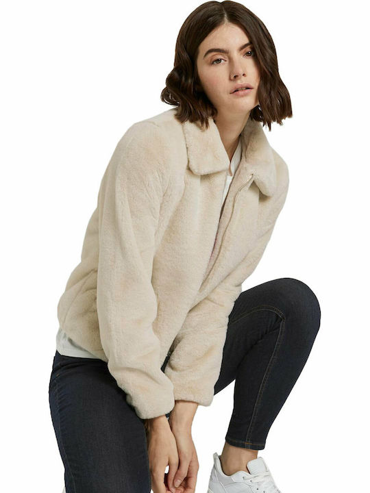 Women's Short Fur Beige