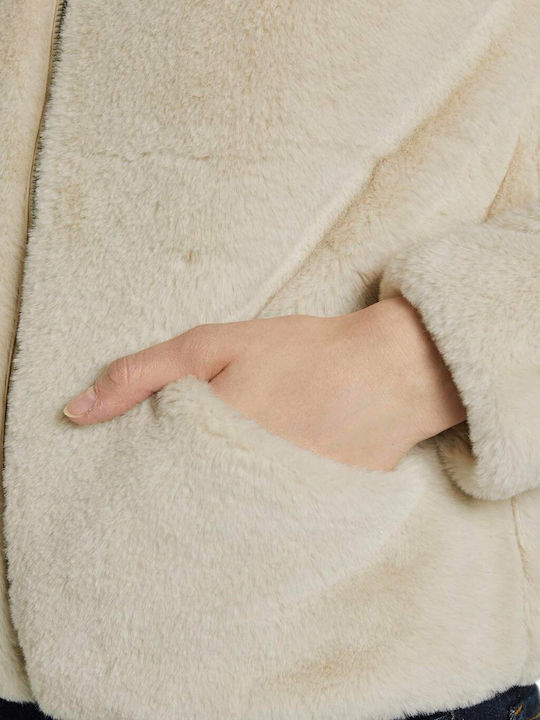 Women's Short Fur Beige