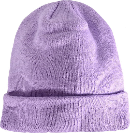 Beanie Unisex Beanie Gestrickt in Flieder Farbe