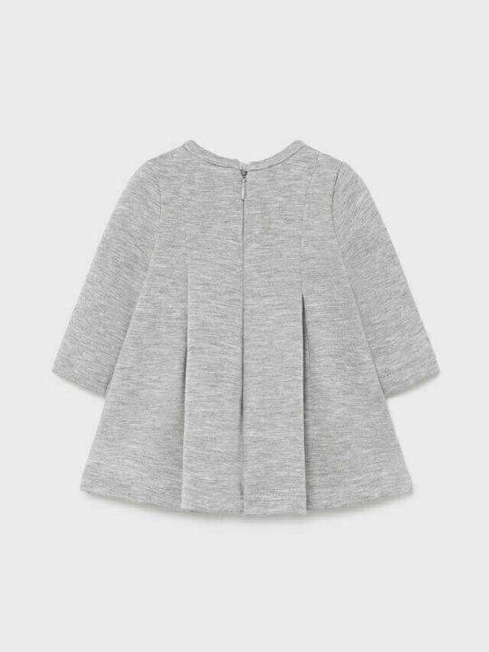 Mayoral Kids Dress Long Sleeve Gray