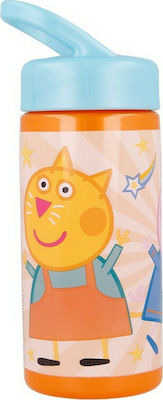 Stor Peppa Pig Kindness Counts Kinder Trinkflasche Peppa Schwein Aluminium mit Strohhalm 410ml