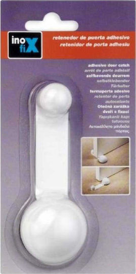 Door Stopper Adhesive Plastic White 1pcs