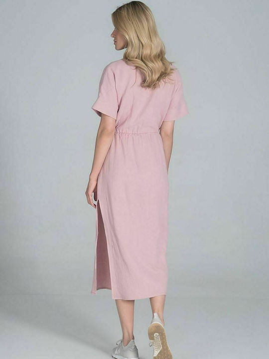 Figl M836 Summer Midi Dress Pink 157469