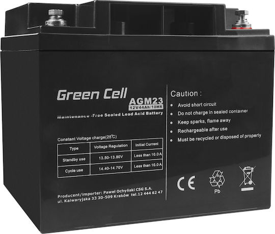 Green Cell UPS Battery with Capacity 44Ah and Voltage 12V AGM23 1pcs