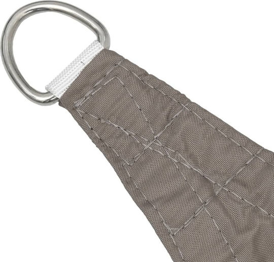 vidaXL Dreieck Sonnensegel Braun Mit Hoop & mit PU-Beschichtung 3x3m hergestellt aus Oxford-Gewebe