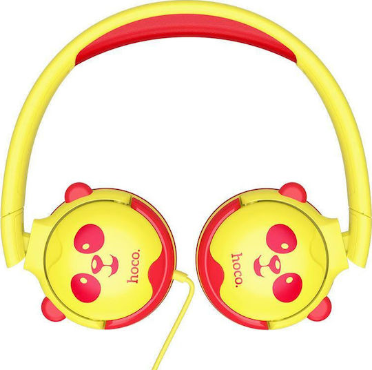 Hoco W31 Ενσύρματα Παιδικά On Ear Ακουστικά με Ραδιόφωνο Κίτρινα