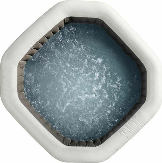 Intex Pure Spa Jet & Bubble Deluxe Rundes Schwimmbecken PVC 1098lt Aufblasbar mit Hydromassage 218x71cm Schwarze