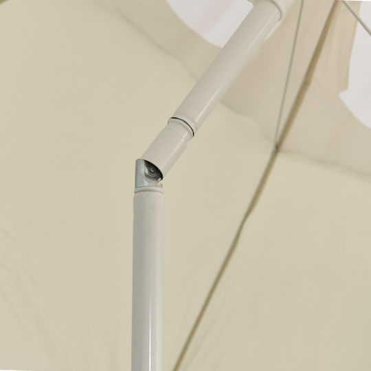 vidaXL Folding Beach Umbrella Diameter 3m with UV Protection Yellow vidaXL