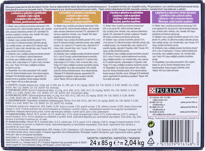 Purina Felix Sensations Jellies Wet Food for Adult Cats In Pouch with with Chunks In Jelly Country Flavors in Jelly 24pcs 85gr