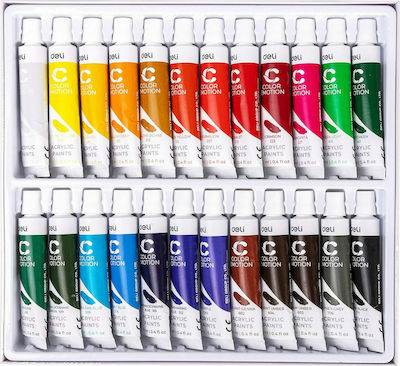 Deli Acrylic Color Emotion 12ml 24τμχ