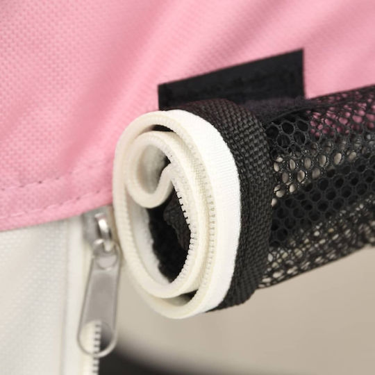 vidaXL Foldable Park Dog Folding Pink 145x145x61cm made of Fabric in Pink Color 145 x 145 x 61cm
