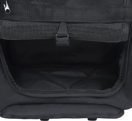 vidaXL Waterproof Dog/Cat Carrying Black Trolley for 10kg Pets L40xW25xH55cm