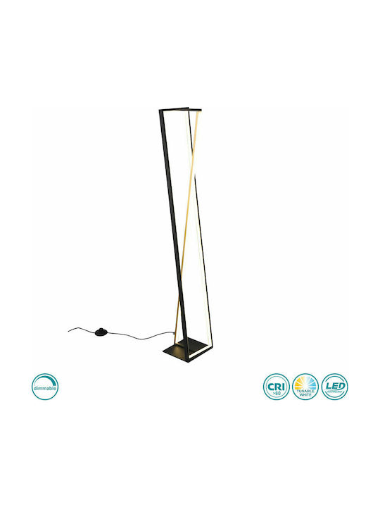 Trio Lighting Edge LED Floor Lamp H124xW20cm. with Adjustable White Light Black