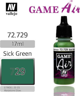 Acrylicos Vallejo Game Air Model Making Paint Green 17ml