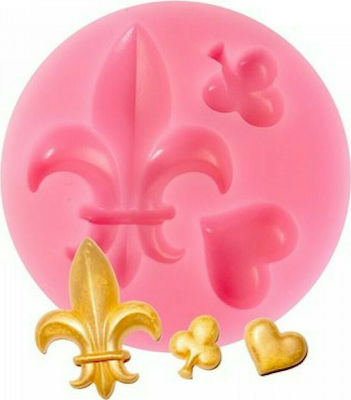 Art & Hobby Fleur De Lys Mold Silicone Silicone Mold 6.7x6.7x1cm for Clay / Soap JSF92900