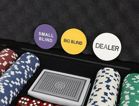 Set 300 Poker Chips in Suitcase with 3 Decks