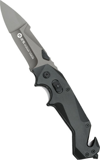 Martinez Albainox Pocket Knife Survival Button Black with Blade made of Stainless Steel