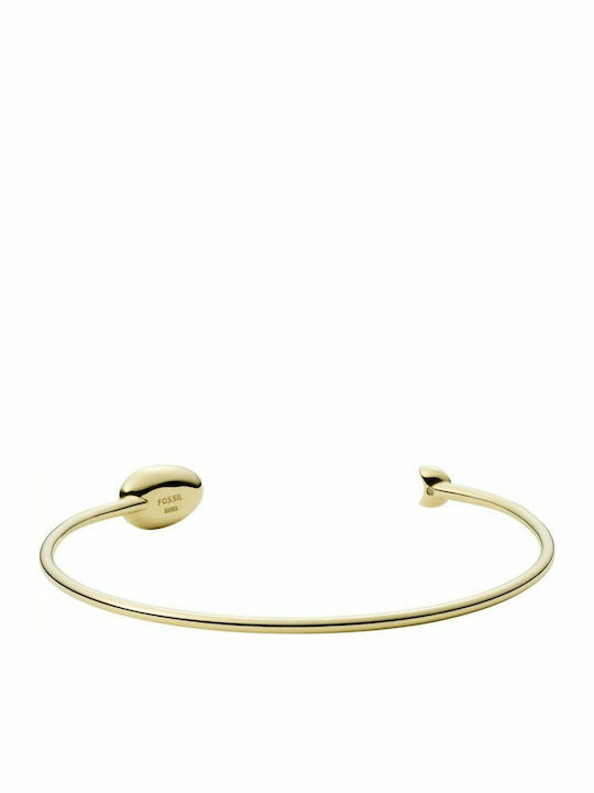 Fossil Bracelet Handcuffs made of Steel Gold Plated