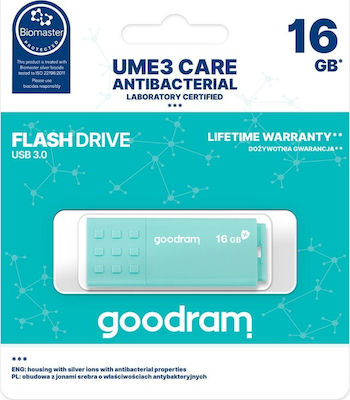 GoodRAM UME3 16GB USB 3.0 Stick Τιρκουάζ