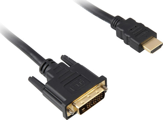 Sharkoon 1m DVI-D male to HDMI male Cable Black ()