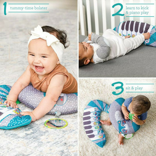 Infantino Grow With Me 3 in 1 Tummy Time Piano Activity Pillow with Music for Newborns