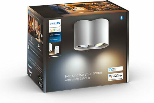 Philips Pillar Doppel Spot mit Fassung GU10 in Weiß Farbe